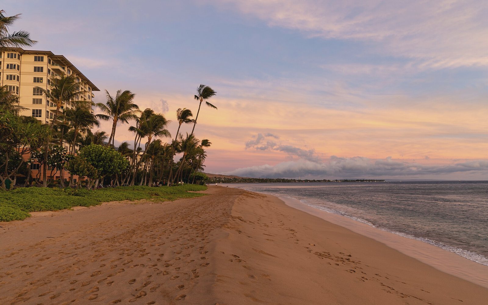 Kaanapali on Maui's west side at golden hour
